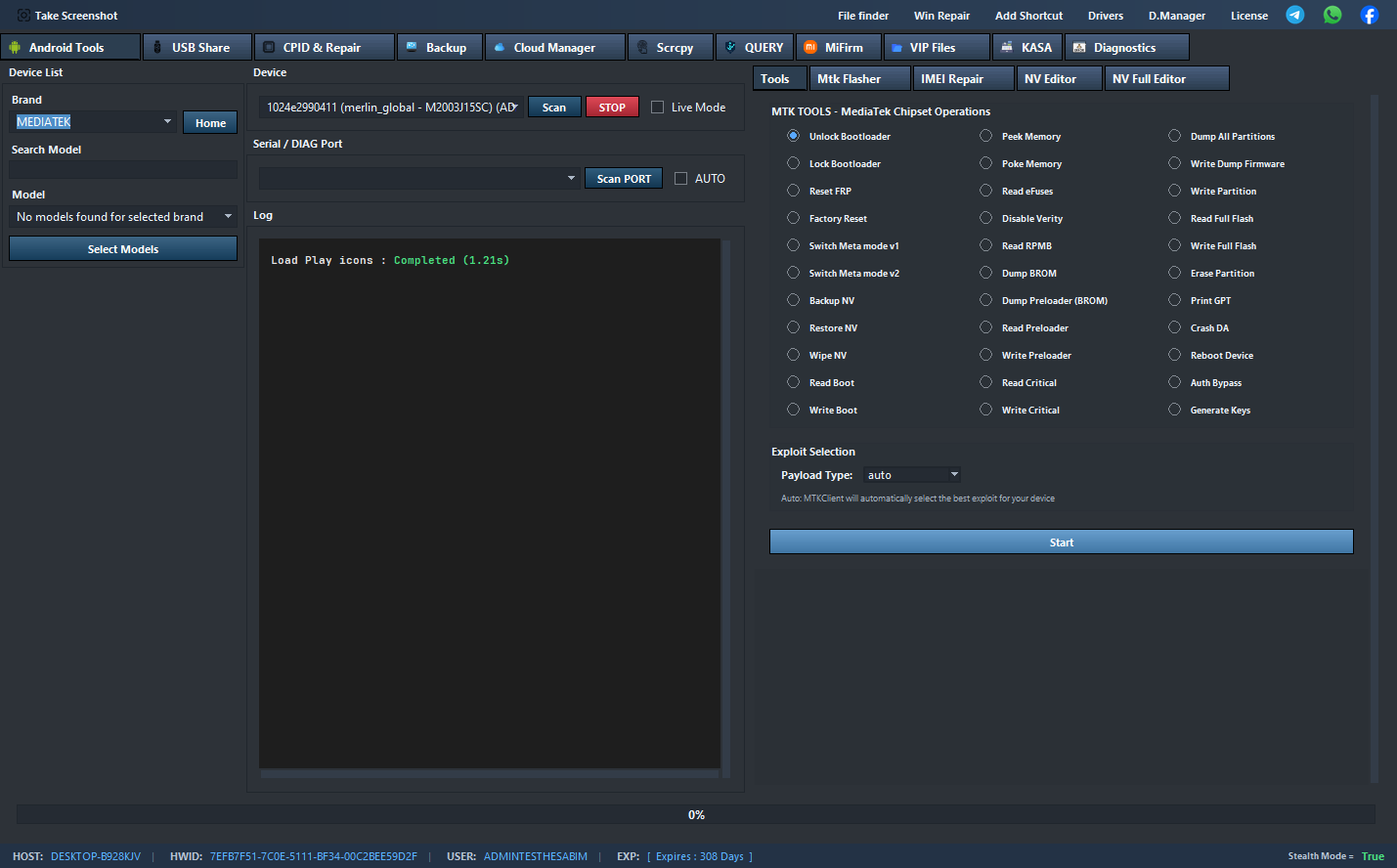 MediaTek workflow in CheckerTR PRO